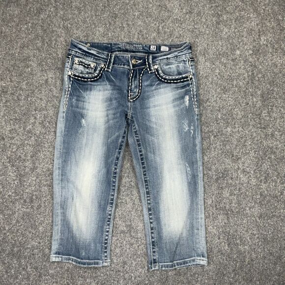 Miss Me Denim - Miss Me Jeans Womens Size 28 Blue Cropped JP55014CR